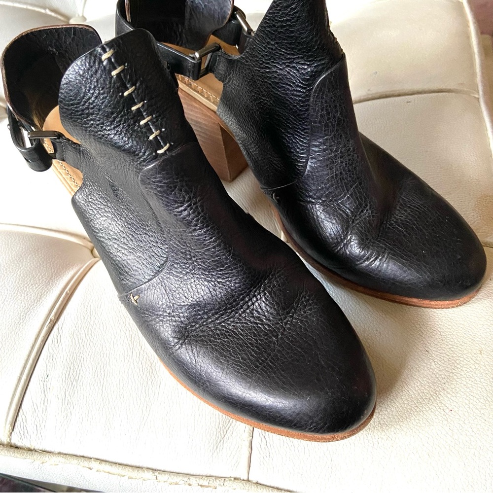 Rag and bone heeled booties black leather sz 10.5 US 41 euro good condition